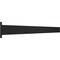 Ekena Millwork 2 1/2"W x 30"D Countertop Island Steel Heavy Duty Bracket w/ Flange, Powder Coated Black BKTM02X30IBPBL - alternate 2